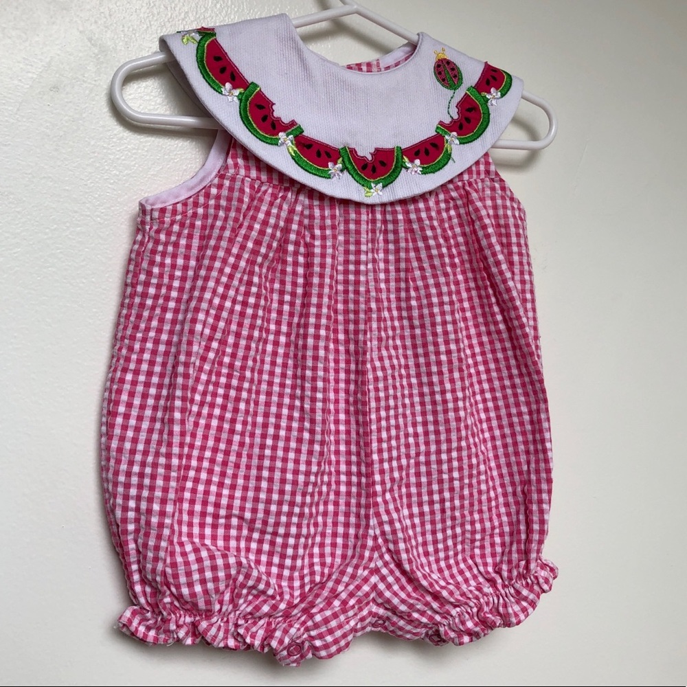 Pink gingham romper 💗